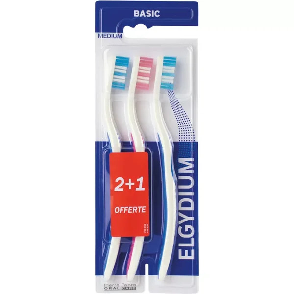 Elgydium Escova de Dentes Basic Média X2+1 - Image 2