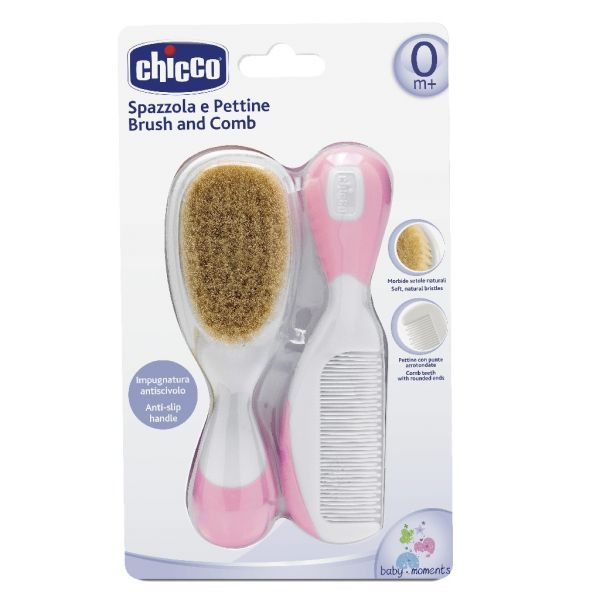 Chicco Escova e Pente Rosa 1 escova + 1 pente