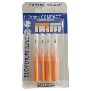 Elgydium Clinic Escovil Mono Compac Laranja 4 escovilhões