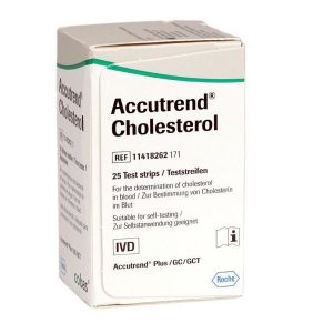 Accutrend Cholesterol Tiras Teste 25 unidades
