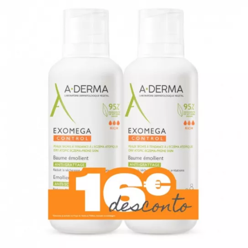 A-Derma Exomega Control Bálsamo Corporal Emoliente 2x400ml