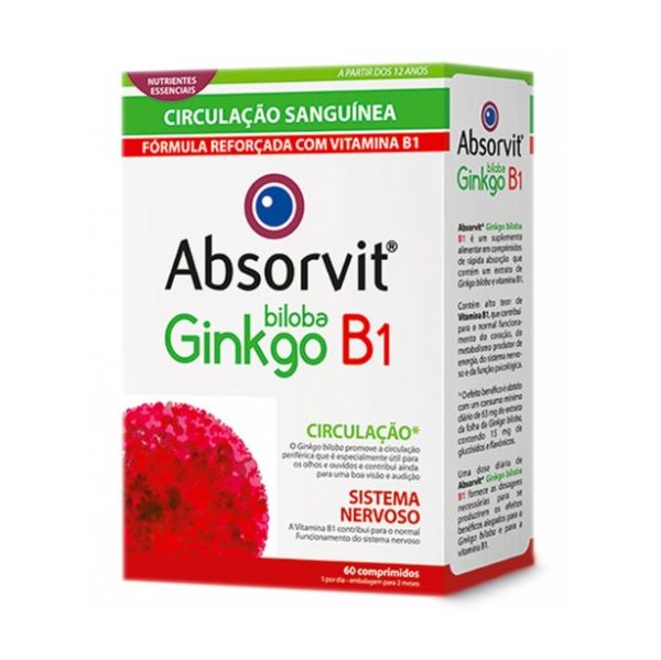 Absorvit Ginkgo + B1 60 comprimidos