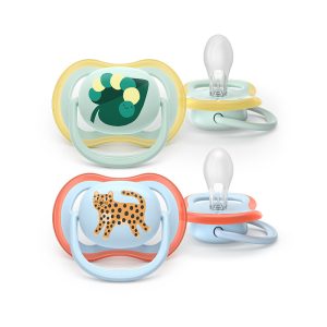 Philips Avent Schnuller Ultra Air Chupeta 0-6M Minhoca e Leopardo 2 Unidades