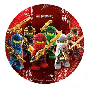 Pratos Ninjago 23cm 8 Unidades