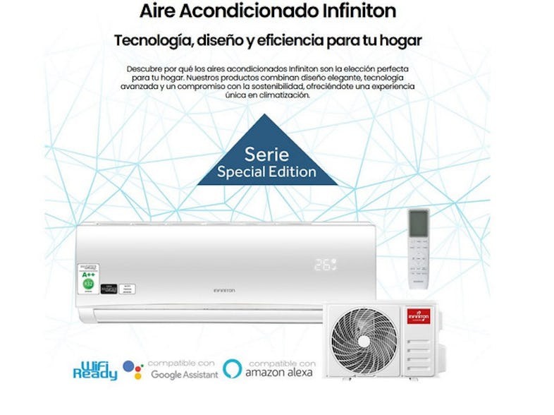 Aparelho de ar condicionado INFINITON SPTSE12A2, 12000 BTU, Wifi, bomba de calor, A++, branco - Image 4
