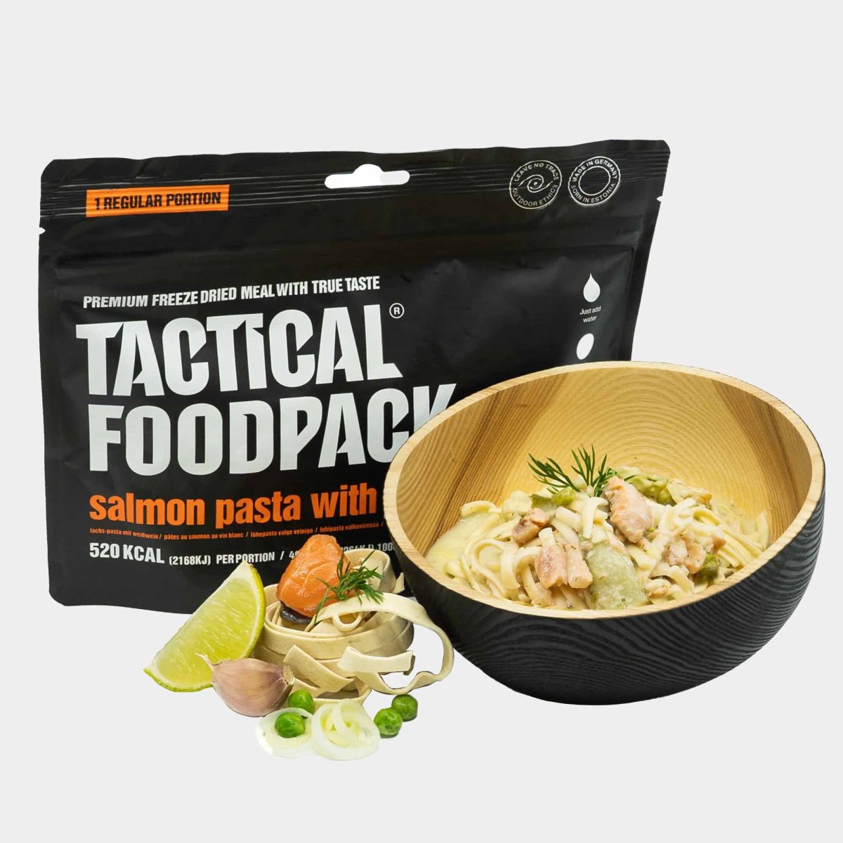 Salmón con pasta y salsa de vino blanco - Tactical Foodpack - Image 3